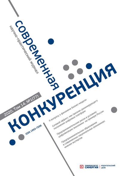 Современная конкуренция №1 (77) 2020 — Группа авторов