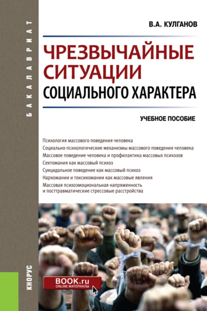 Чрезвычайные ситуации социального характера. (Бакалавриат). Учебное пособие. — Владимир Александрович Кулганов