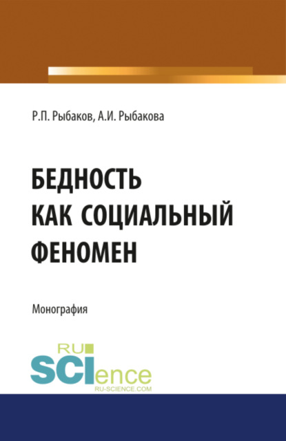 Бедность как социальный феномен. (Аспирантура, Бакалавриат, Магистратура). Монография. - Анна Игоревна Рыбакова