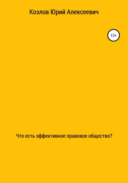 Что есть эффективное правовое общество? - Юрий Алексеевич Козлов