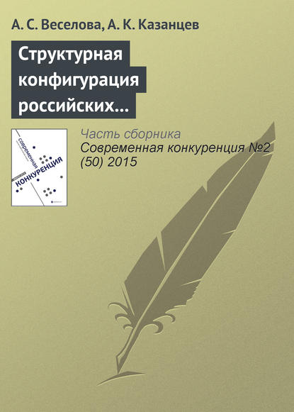 Структурная конфигурация российских многонациональных компаний: эмпирическое исследование влияния ситуационных факторов — А. С. Веселова