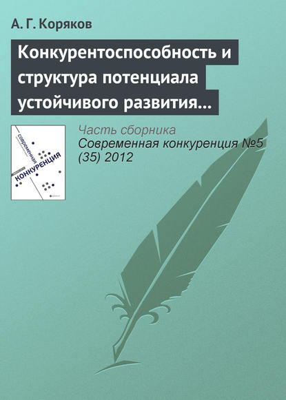 Конкурентоспособность и структура потенциала устойчивого развития предприятий химической промышленности - А. Г. Коряков