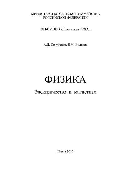 Физика. Электричество и магнетизм - Елена Волкова