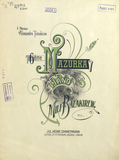 6-eme Mazurka - Милий Алексеевич Балакирев