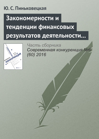 Закономерности и тенденции финансовых результатов деятельности малых и средних предприятий — Ю. С. Пиньковецкая