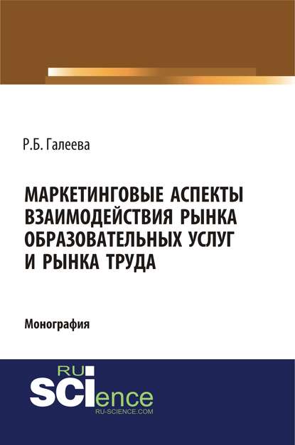 Маркетинговые аспекты взаимодействия рынка образовательных услуг и рынка труда - Р. Б. Галеева