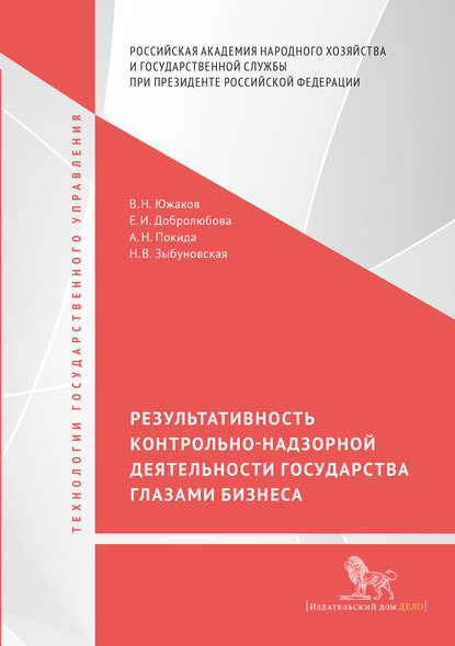 Результативность контрольно-надзорной деятельности государства глазами бизнеса — Е. И. Добролюбова